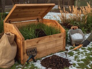 Resztki kuchenne z liśćmi – właściwy balans C:N przed zimą