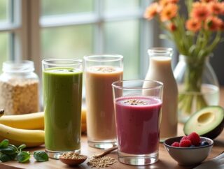 Gładka miska smoothie jako alternatywa dla porannej owsianki