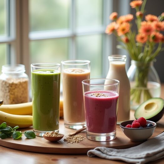 Gładka miska smoothie jako alternatywa dla porannej owsianki