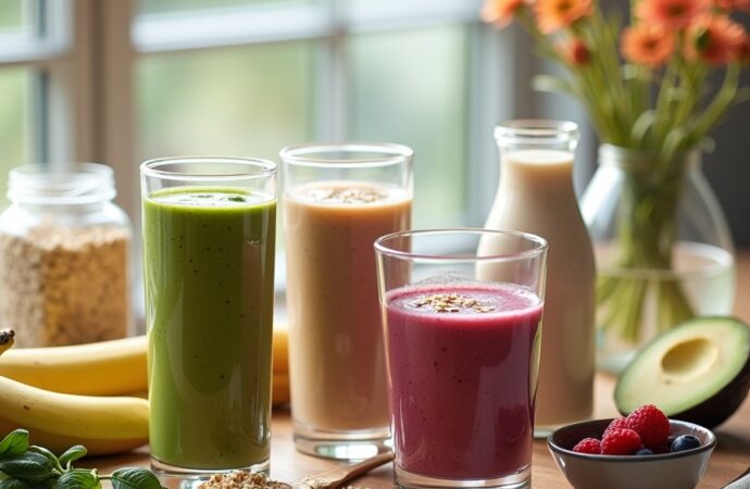 Gładka miska smoothie jako alternatywa dla porannej owsianki